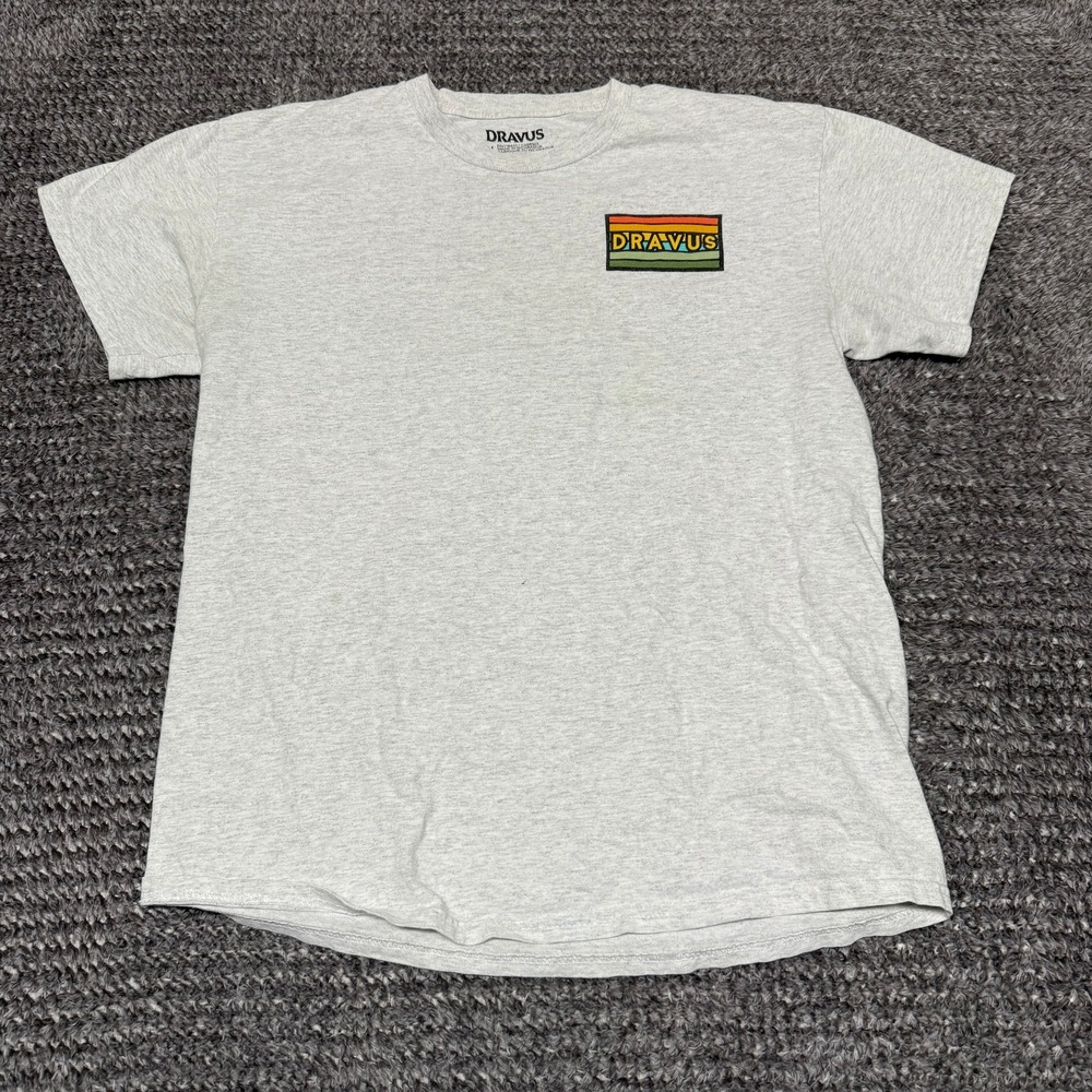 Dravus T Shirt Mens‎ M Gray Graphic Van Surf Beach No Destination No Problem